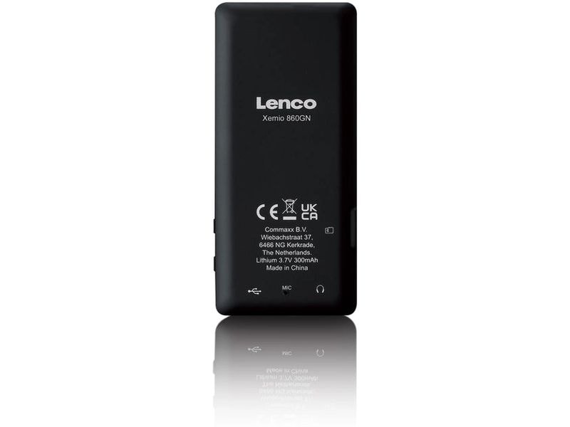 Lenco MP3 Player Xemio-860 Neongrün; Schwarz MP3-Player mit Bluetooth und 8 GB internem Speicher