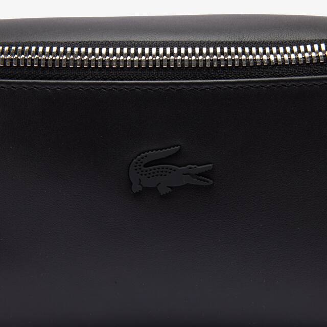Pochette façon banane en cuir Sacs banane - Noir - Lacoste - Unisex