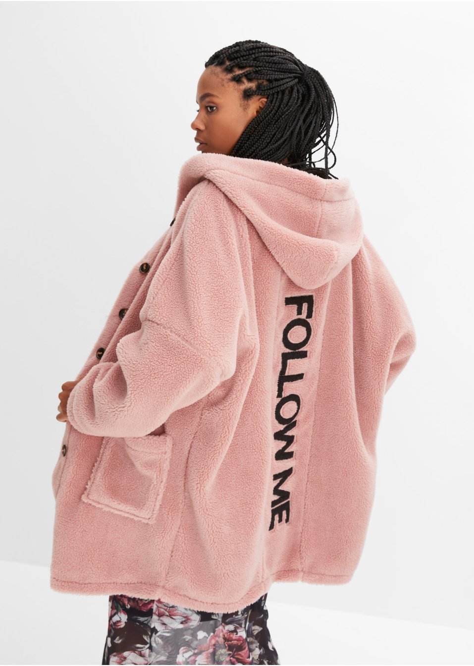 Veste oversize en polaire peluche