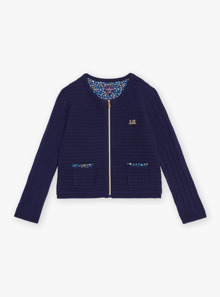Gilet à manches longues bleu marine