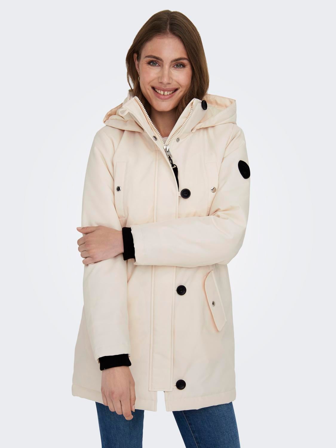 ONLMIE Langer Parka Eggnog