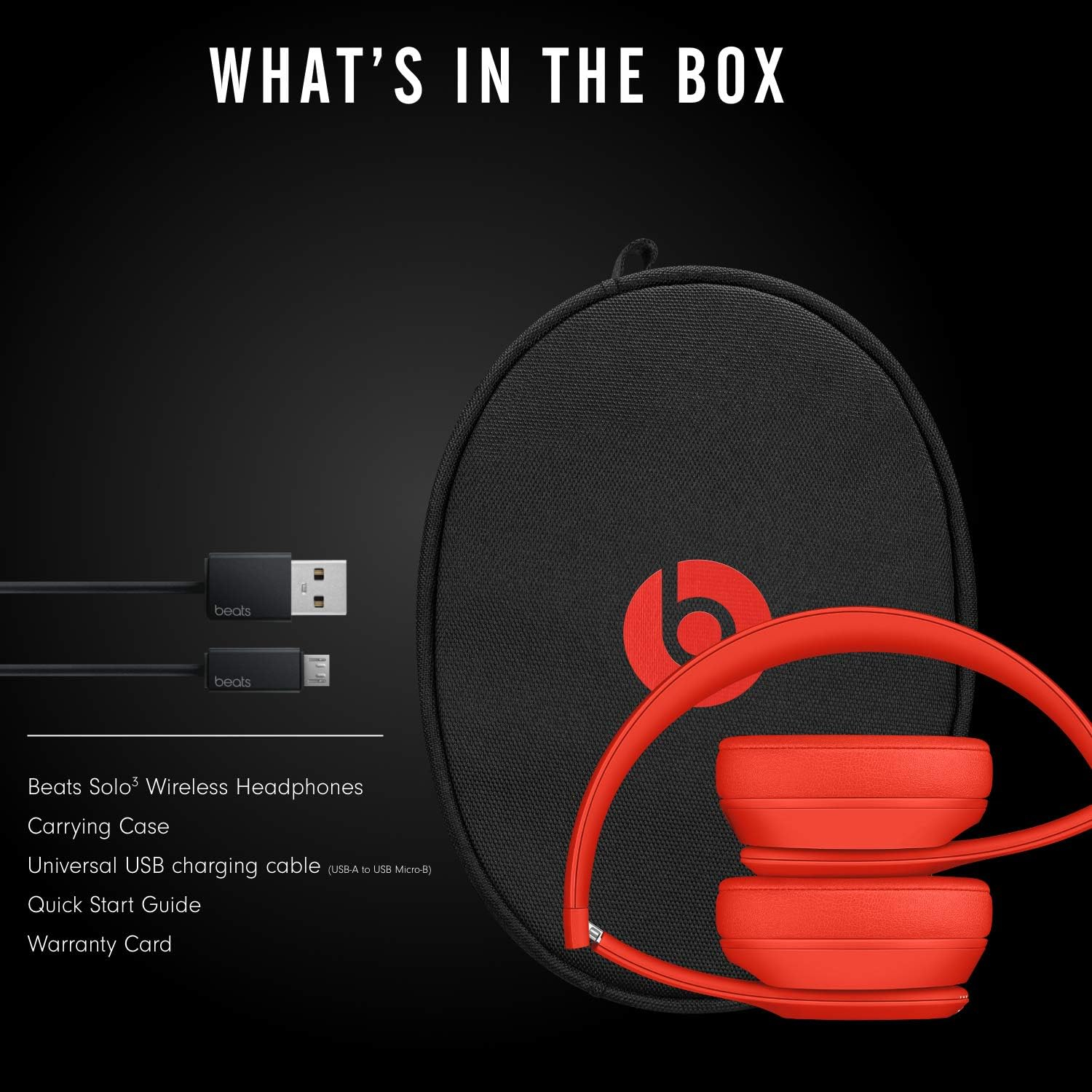 SOLO3 Wireless Bluetooth Kopfhörer On-Ear Headset mit Pure ANC (MX472ZM/A) - Rot
