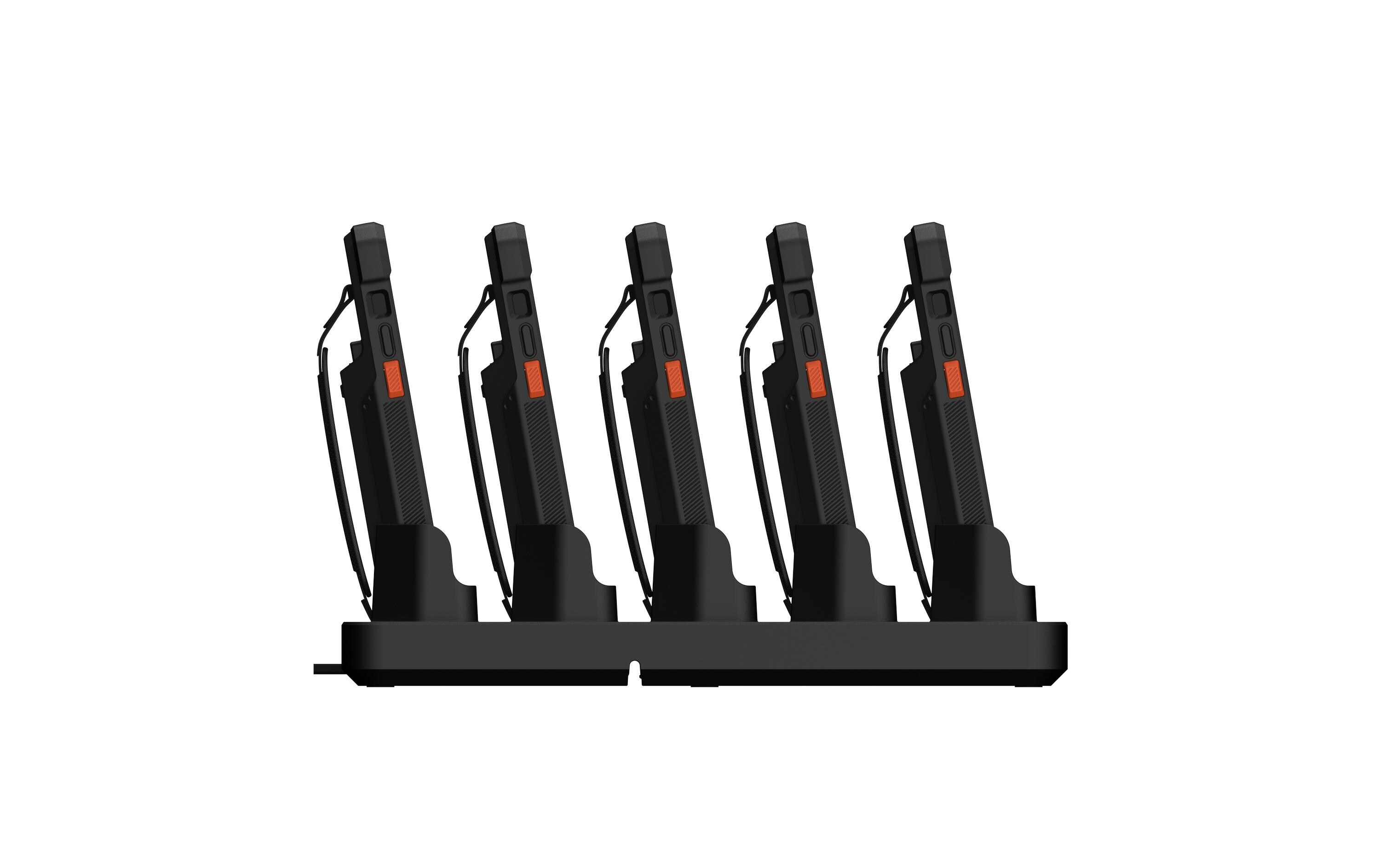Ladestation Workflow 5 Slot Battery Charger Schwarz<br>USB-Ladestation zum Laden von bis zu fünf Geräten