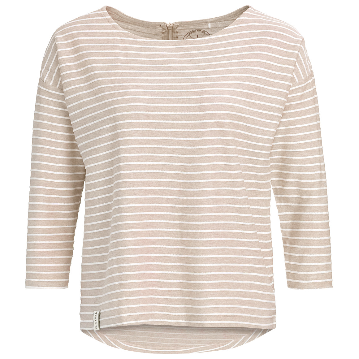 Gina Damen Shirt mit 3/4-Arm beige