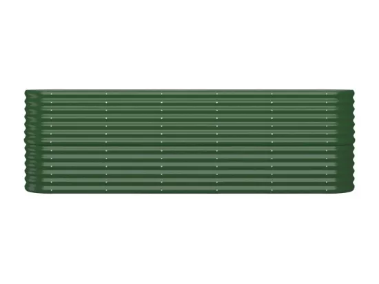 Lit surélevé de jardin Acier enduit de poudre 224x40x68 cm Vert