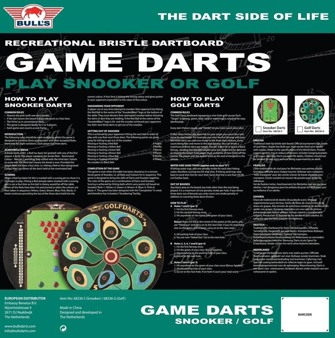Bull's NL - Game Dartboard - Snooker