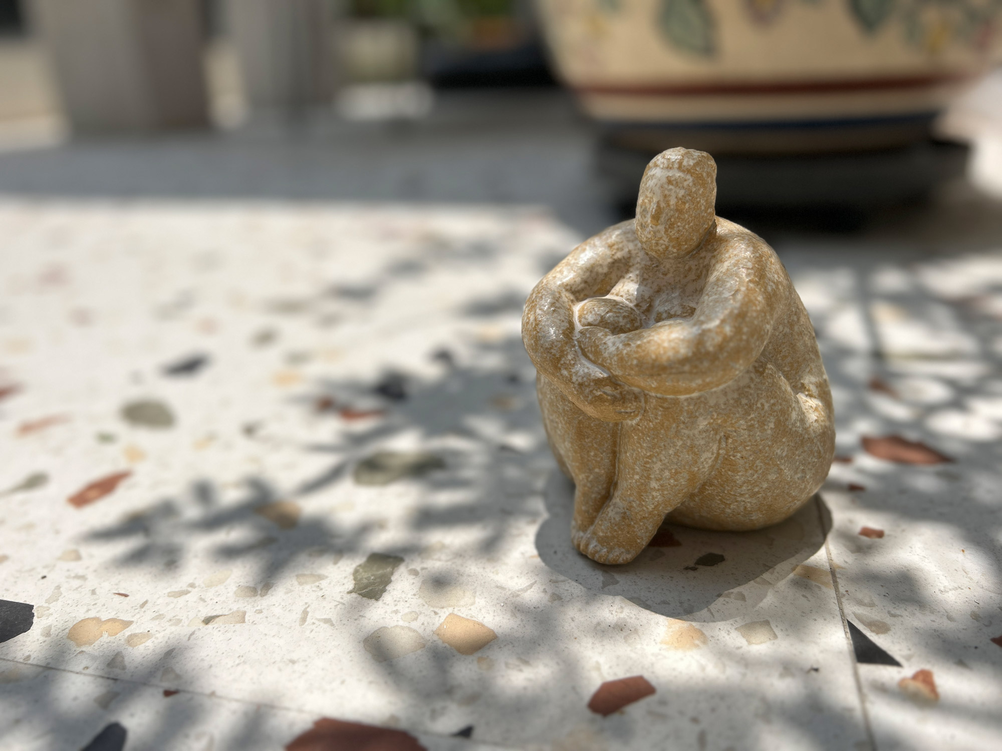 Keramik-Figur 'Ruby', beige, H 15 cm, B 12 cm, L 12,5 cm von fischer's lagerhaus