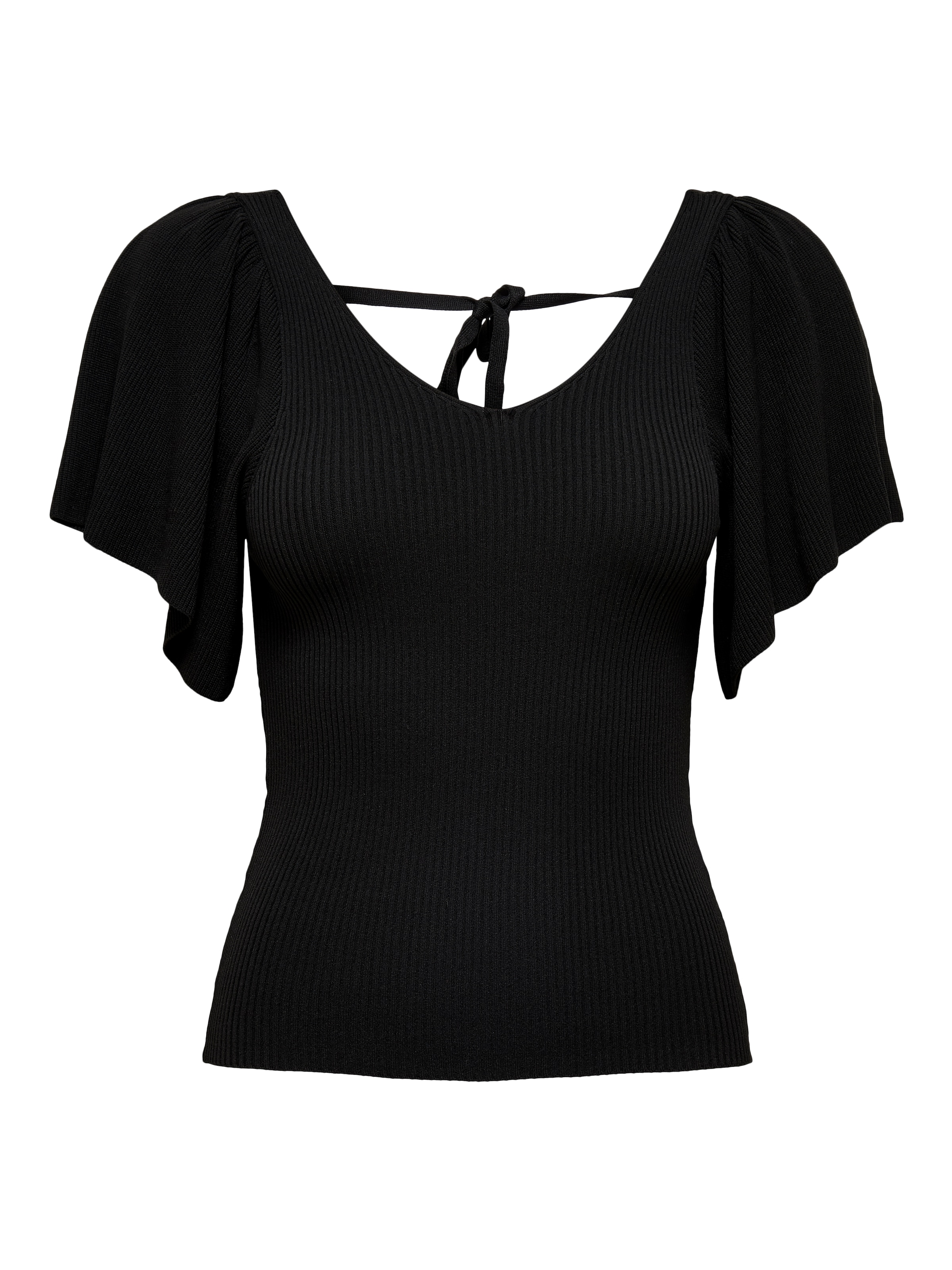 ONLY V-Ausschnitt-Pullover »ONLLEELO S/S BACK PULLOVER KNT NOOS«