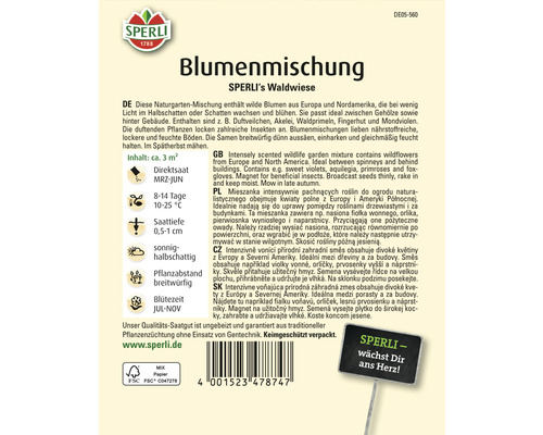 Natuurlijke tuinmix, bosweidebloemzaden