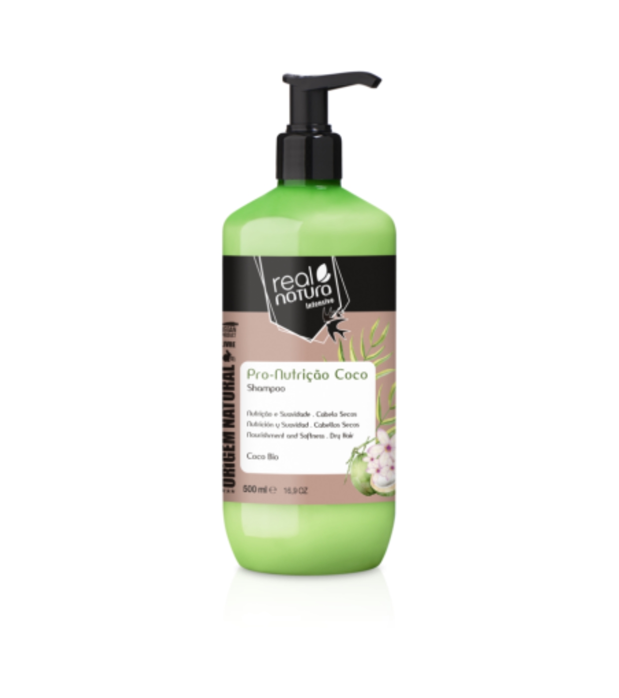 Real Natura - Shampoo Nutritivo de Coco - Cabelos Extra Secos