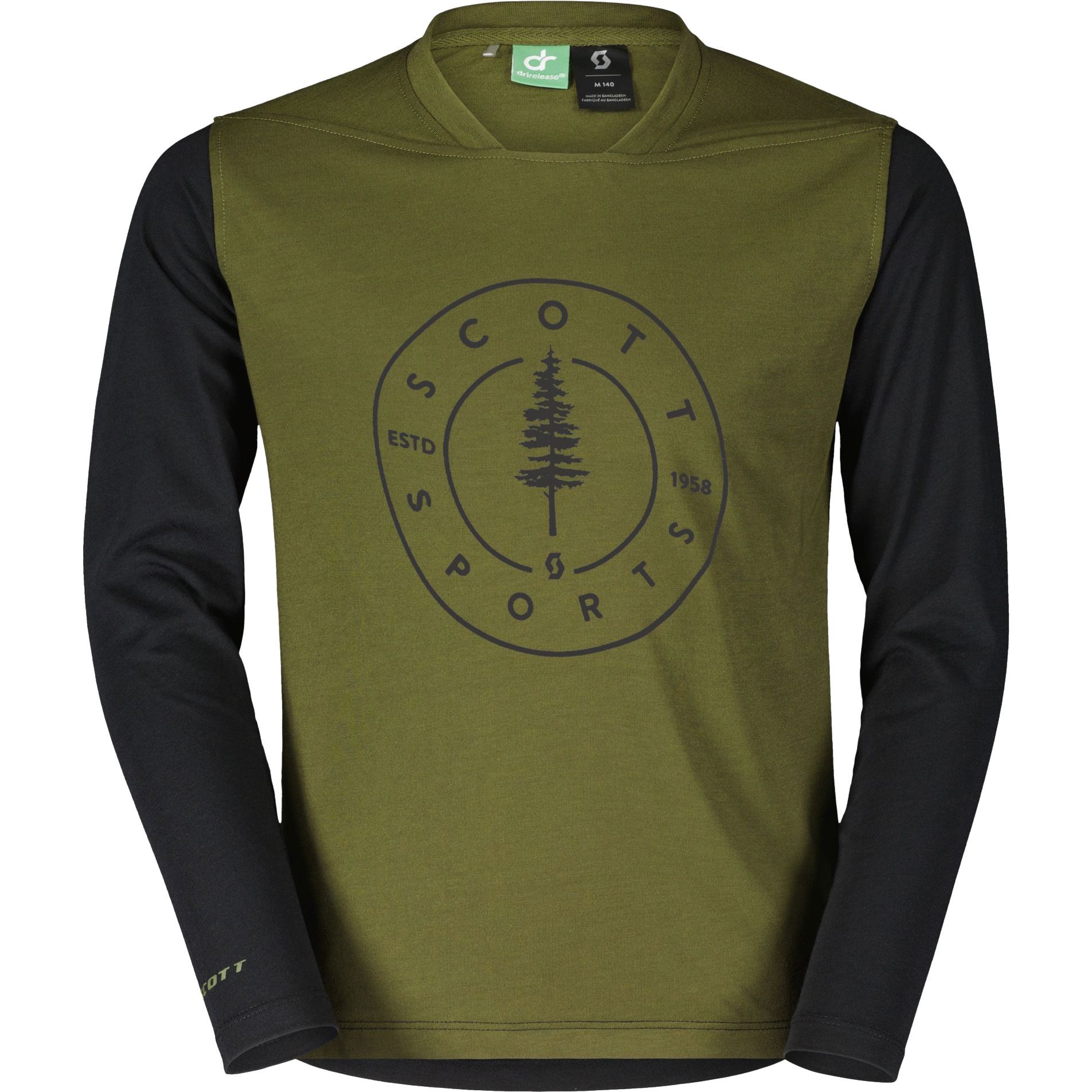 Scott Jr Trail Flow 10 DRI Radtrikot Kinder fir green