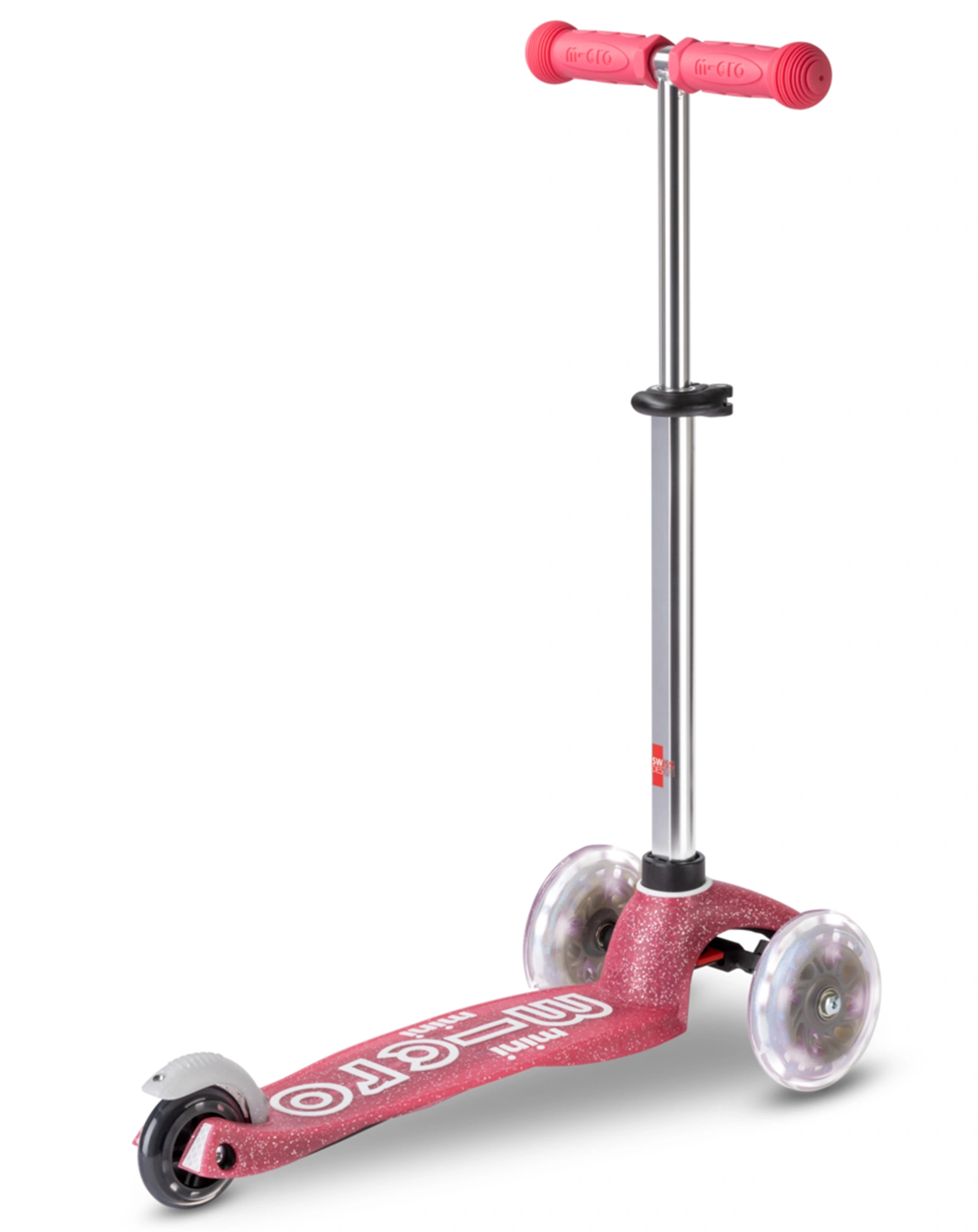 Kinder-Scooter MINI MICRO DELUXE FAIRY GLITTER LED in pink