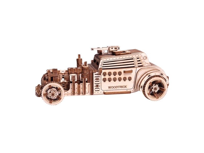WoodTrick Bausatz Apocalyptic Car Postapokalyptisches Auto 3D Bausatz aus Holz
