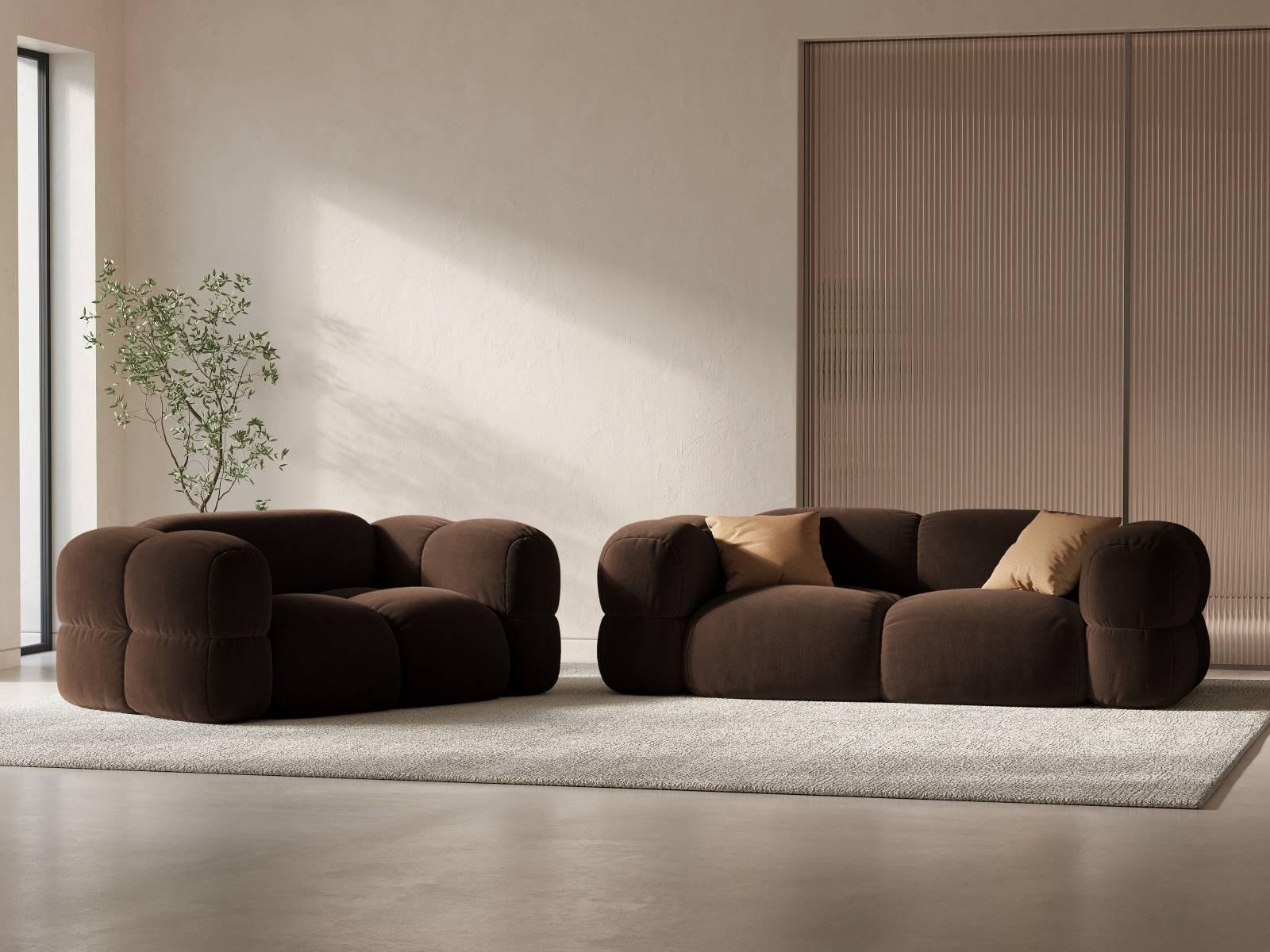 Cosmopolitan Design Loretto 2,5-zitsbank - Chocolade