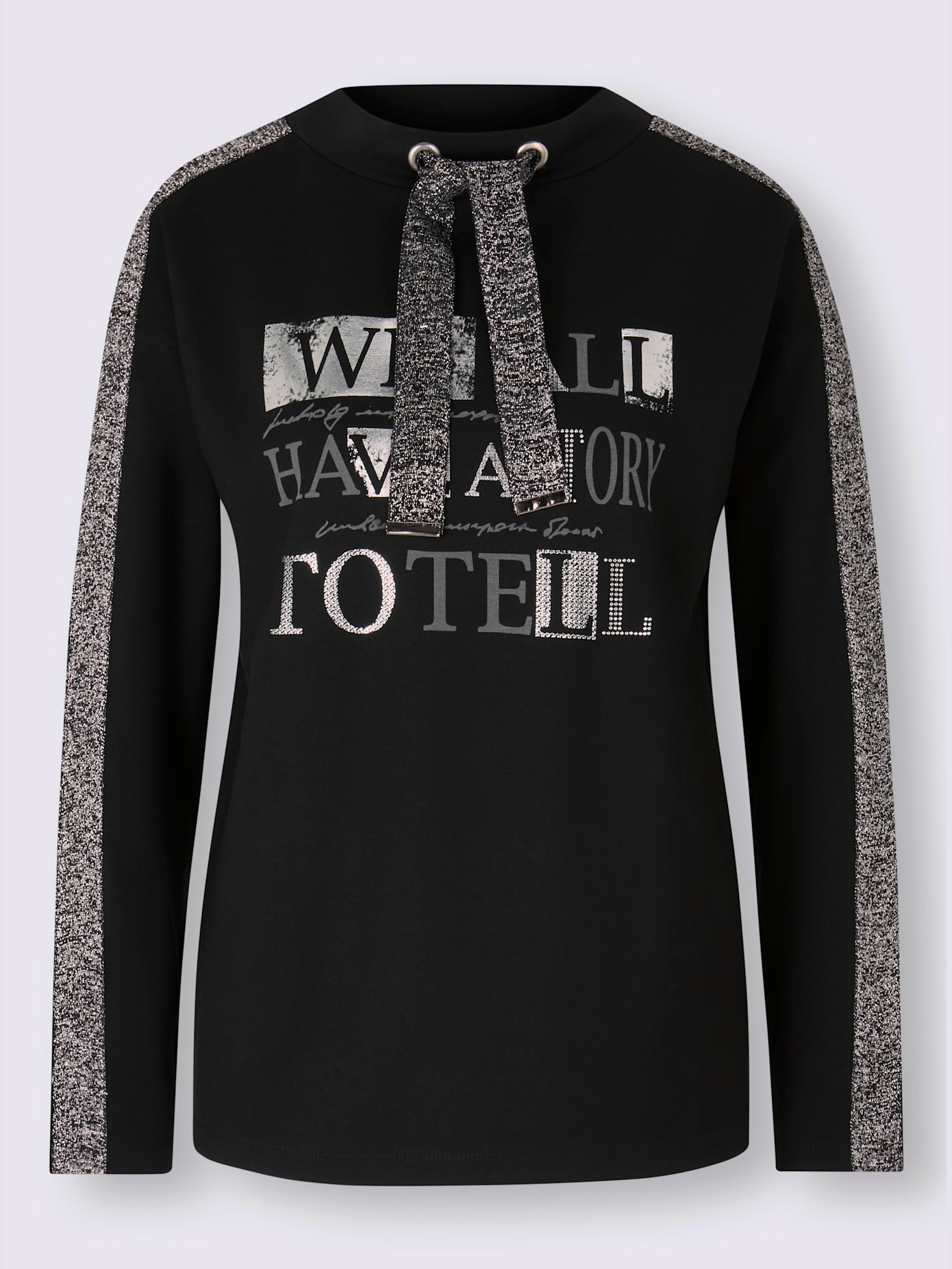 Sweat-shirt col montant à coulisse