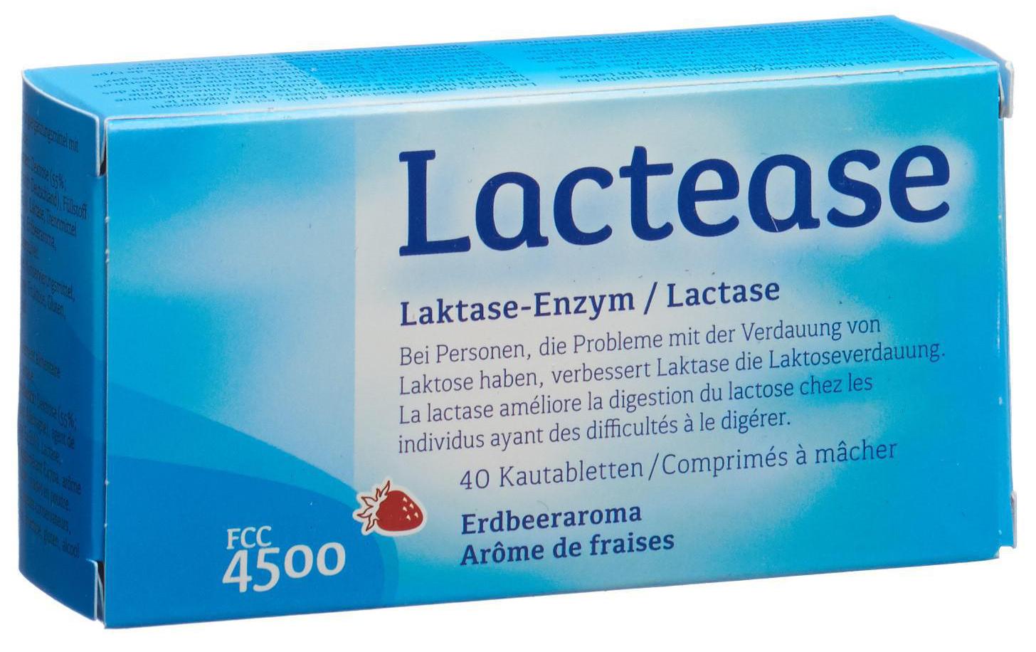 FCC 4500 Erdbeer 40 KautablettenLaktase Kautablette