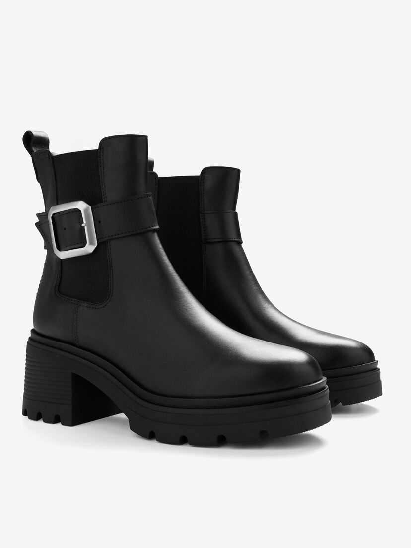 Leren Chelseaboot - zwart