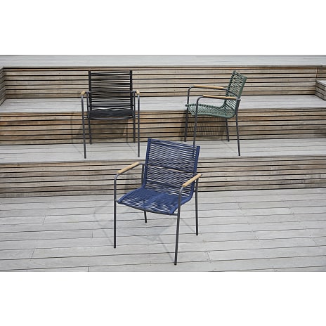Mood Classic Rope havestol antracit/blå