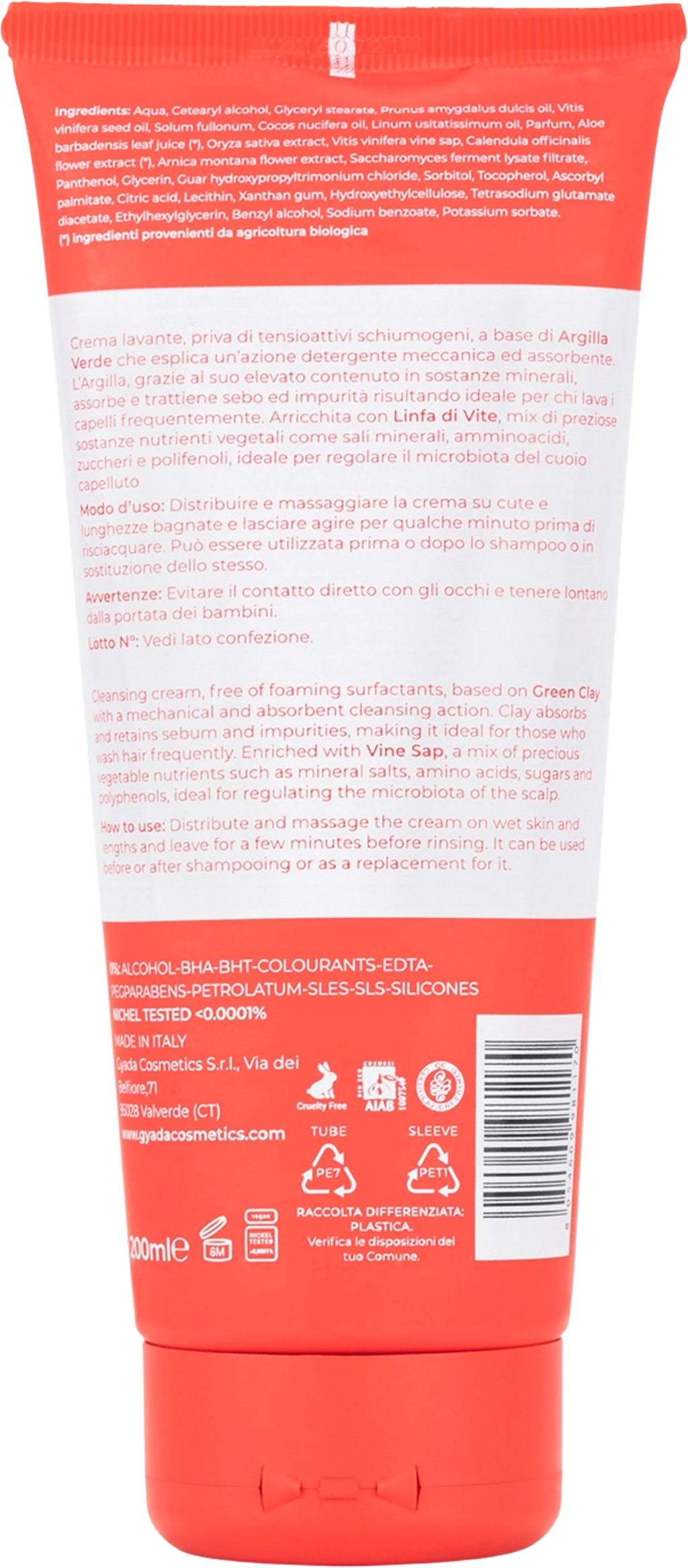 GYADA Cosmetics  Modellierende Locken-Reinigungscreme No-Poo, 200 ml