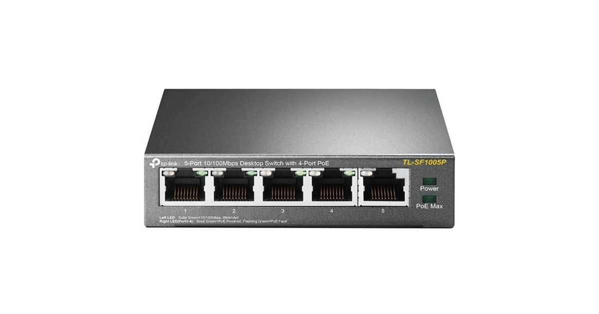 TP-LinkTL-SF1005P switch  (5 poorts, PoE)