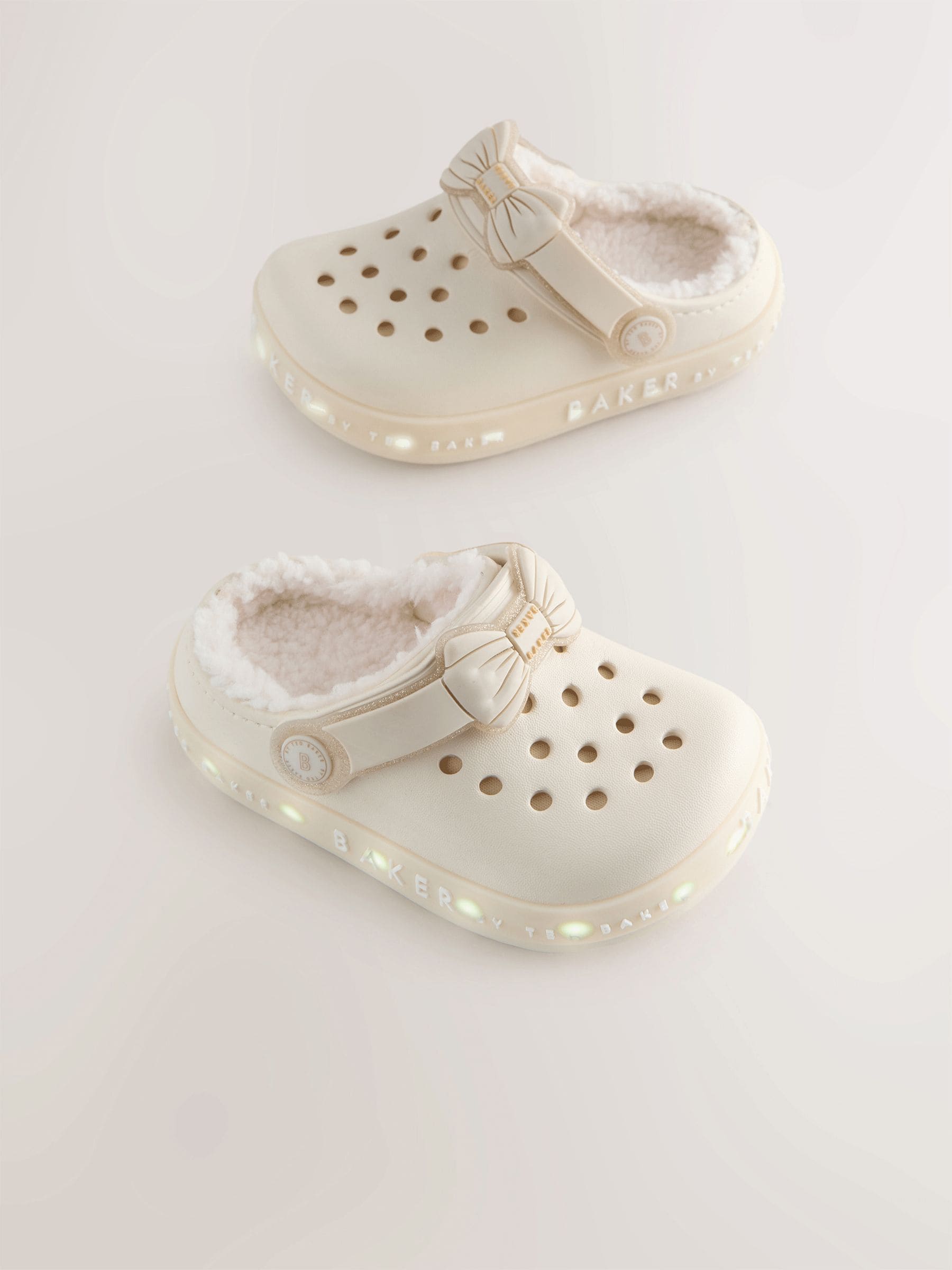 Gebroken wit - Baker by Ted Baker Girls Borg Lined Clog Slippers