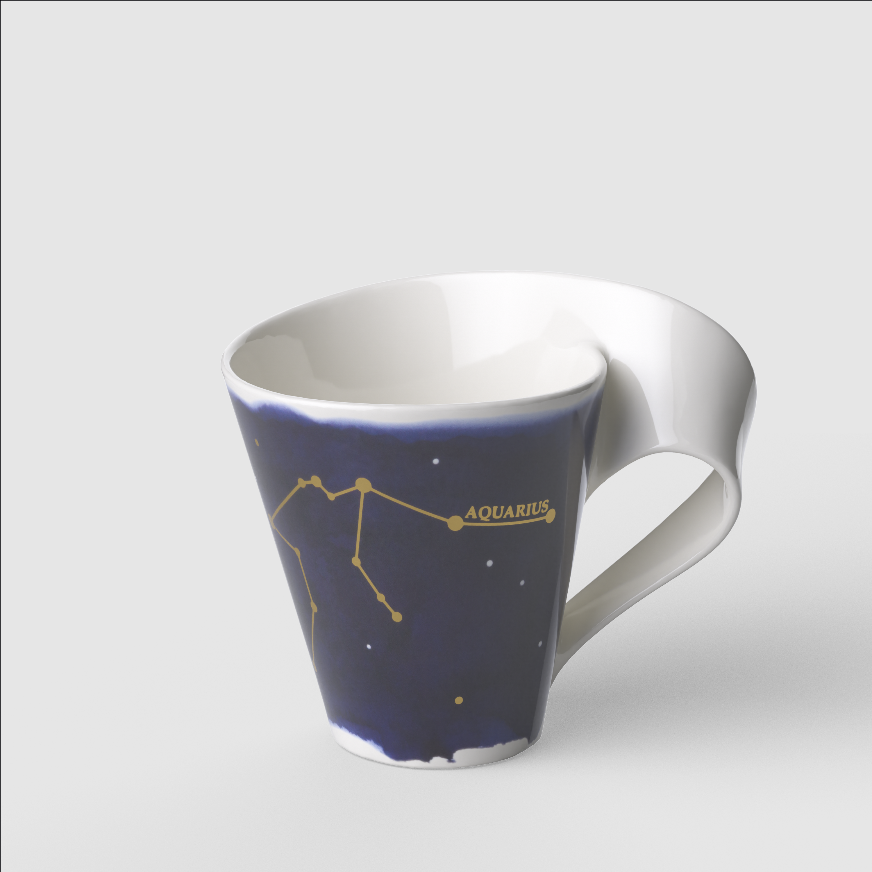 NewWave Mug Multi-colored, 8.2 oz, Premium Porcelain