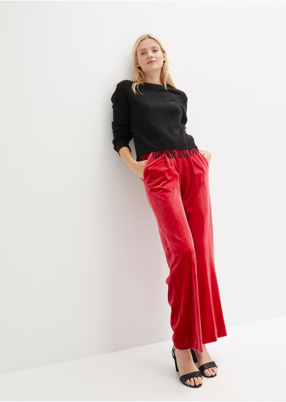 Pull avec franges perlées