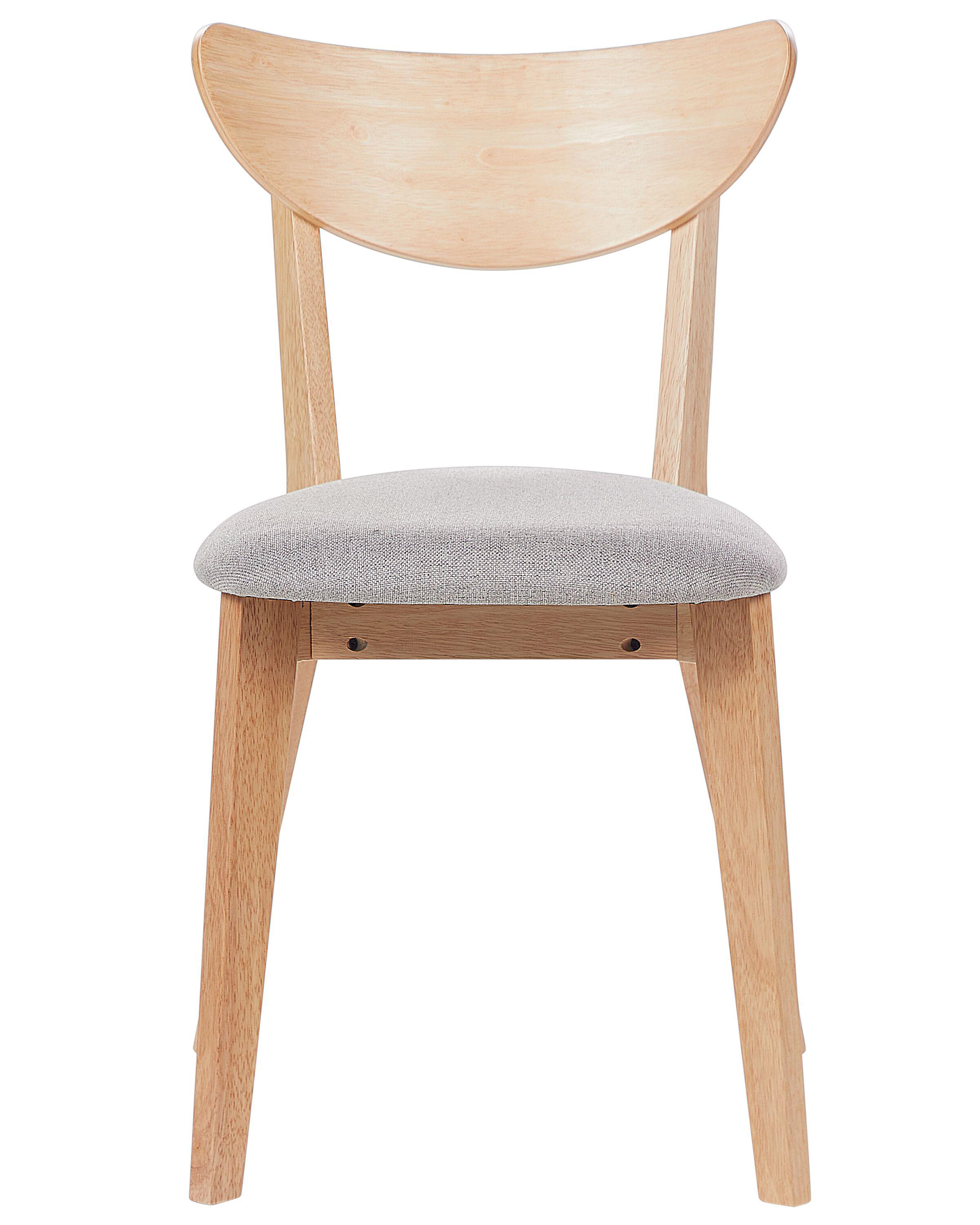 Set van 2 eetkamerstoelen ERIE Hout Lichtbruin/grijs