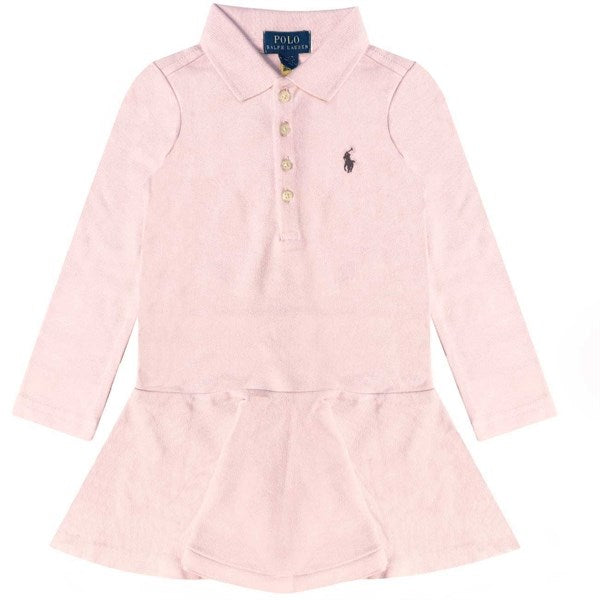 Girl Polo Kjole Hint Of Pink/Navypp
