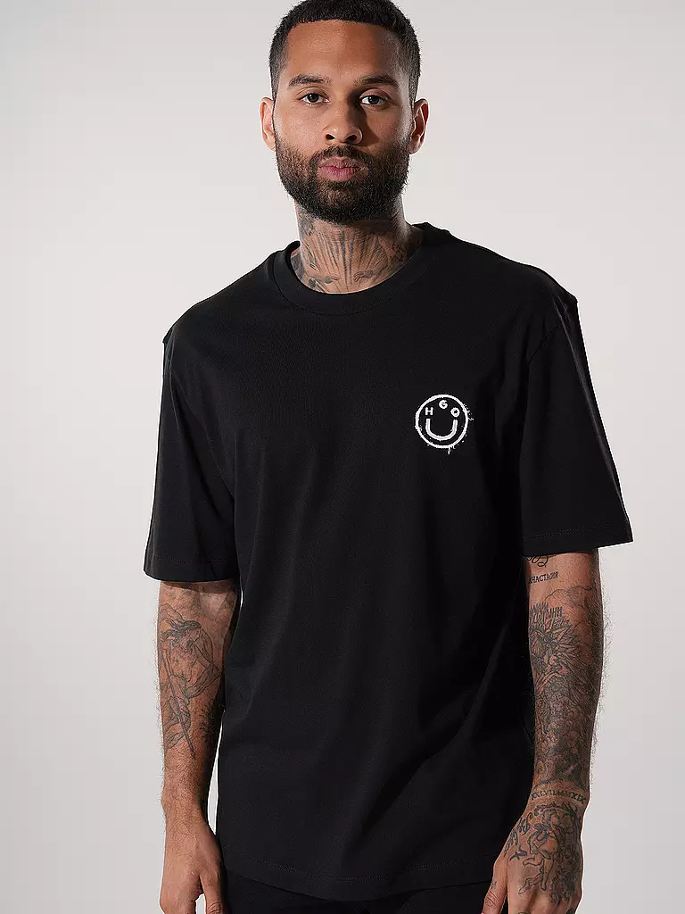 HUGO T-Shirt NUGOYORK schwarz