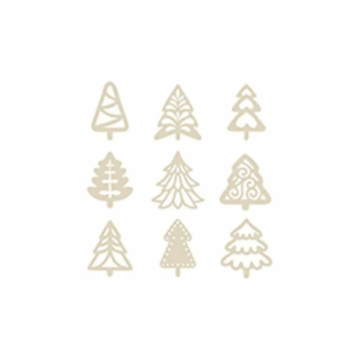 Artemio Mini décorations sapins en bois