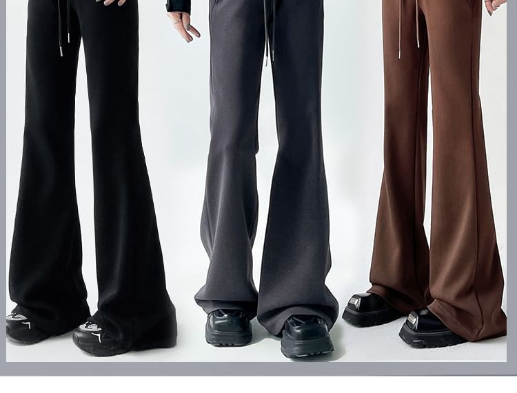 Jaqmine - Lage taille, bootcut, effen joggingbroek met trekkoord (verschillende ontwerpen)