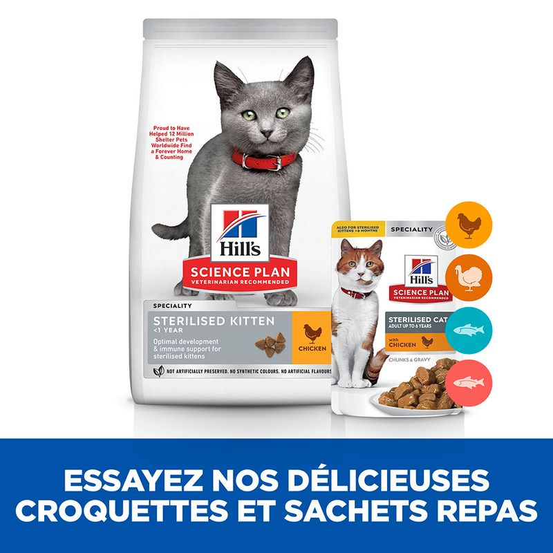 Hill's Science Plan Sterilised Kitten poulet pour chaton