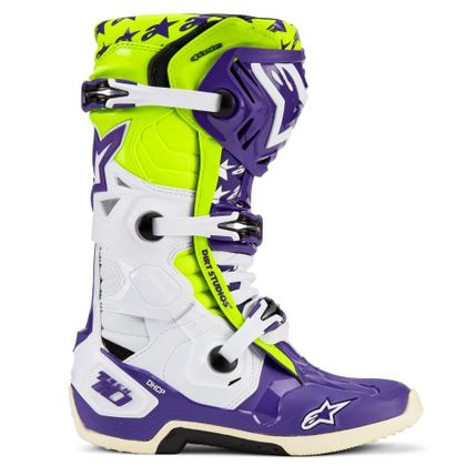 Bottes cross Alpinestars TECH 10 2025 - Blanc / Violet