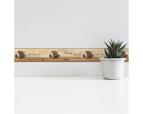 Rand 8985-17 Alleen Randen 9 zelfklevende koffievarianten bruin beige 5 m x 13,2 cm