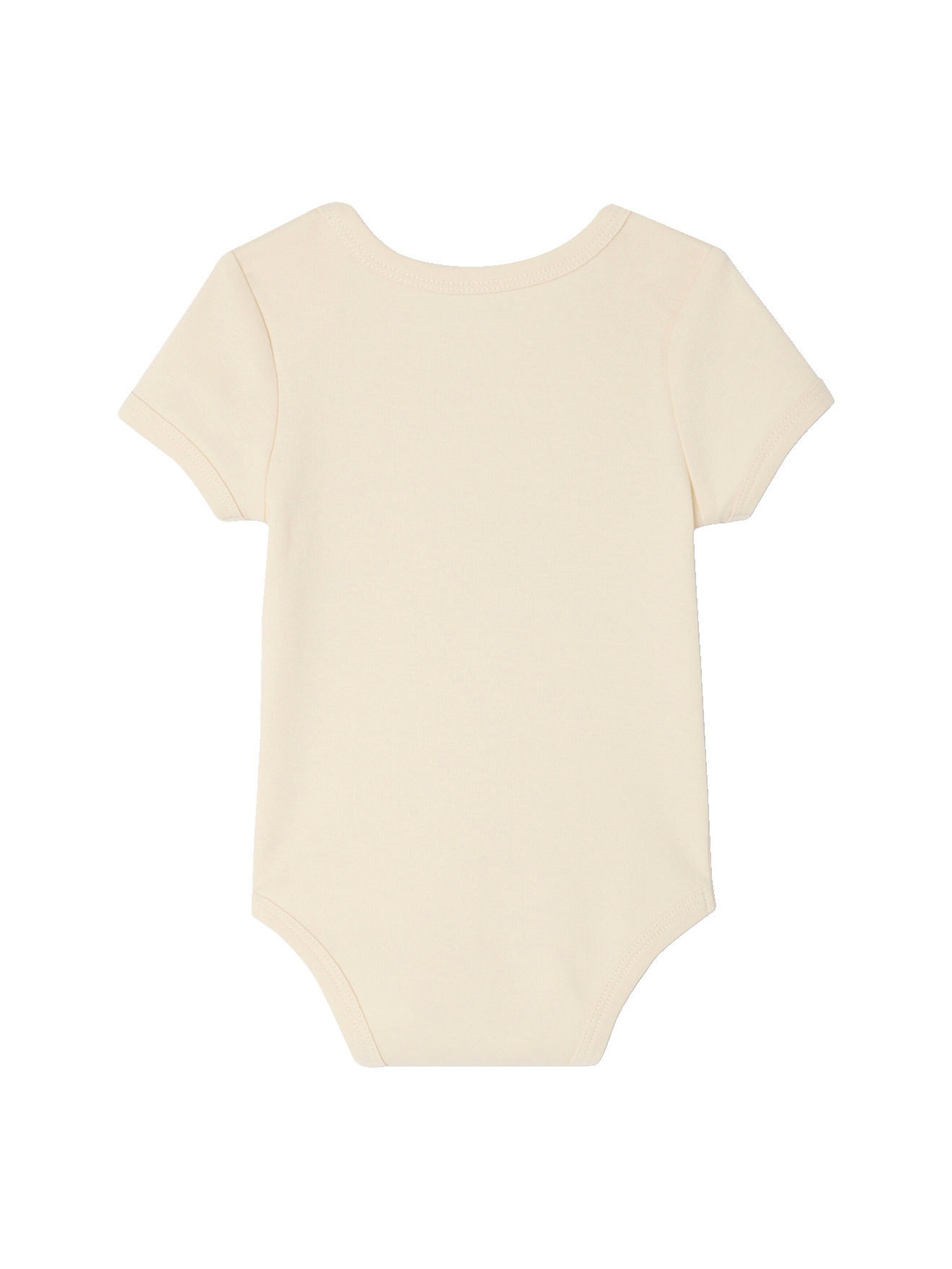 Vertbaudet Bio-Kollektion: 3er-Pack mitwachsende Baby Bodys mit kurzen Ärmeln khaki