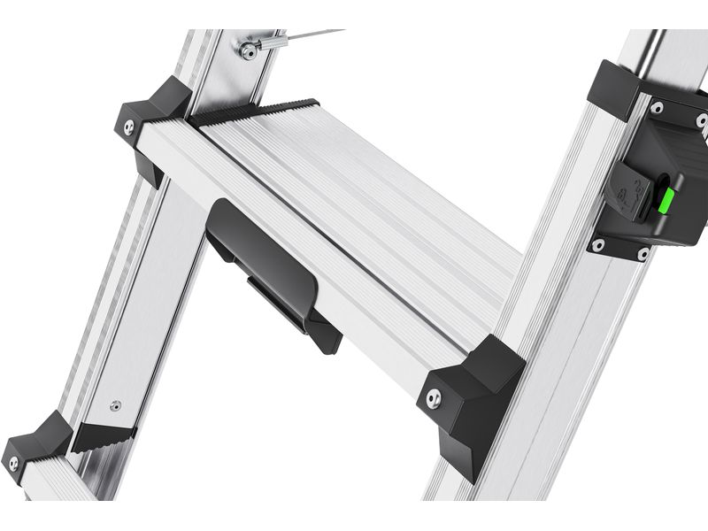 Hailo Doppelstufenleiter TopLine D100 6 Stufen Die Alu-Teleskop-Doppelstufenleiter mit flexibler Arbeitshöhe