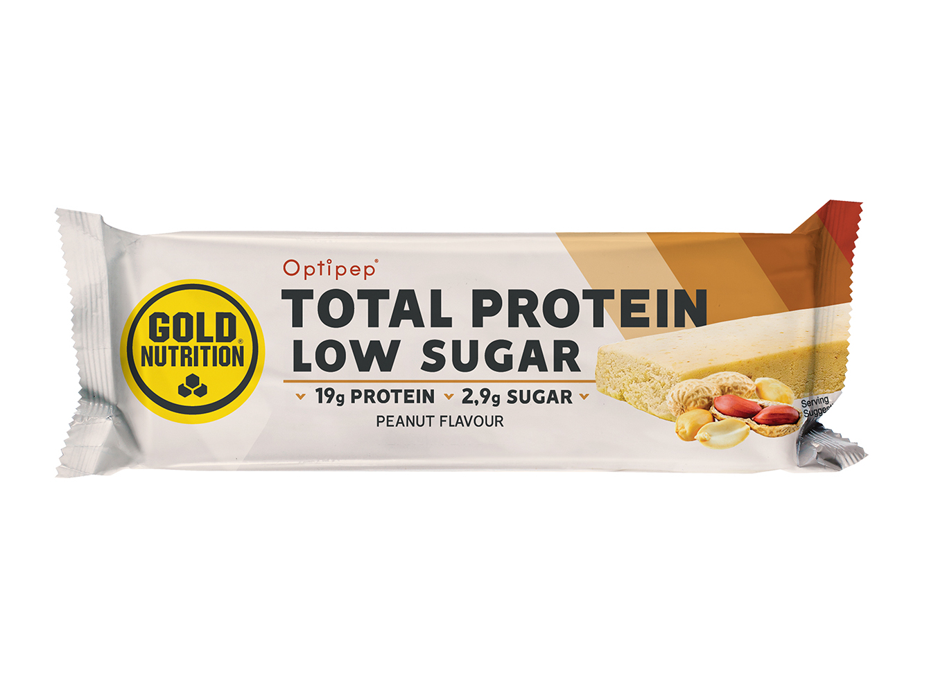 BARRA GOLDNUTRITION LOW SUGAR AMENDOIM CROCANTE 60G