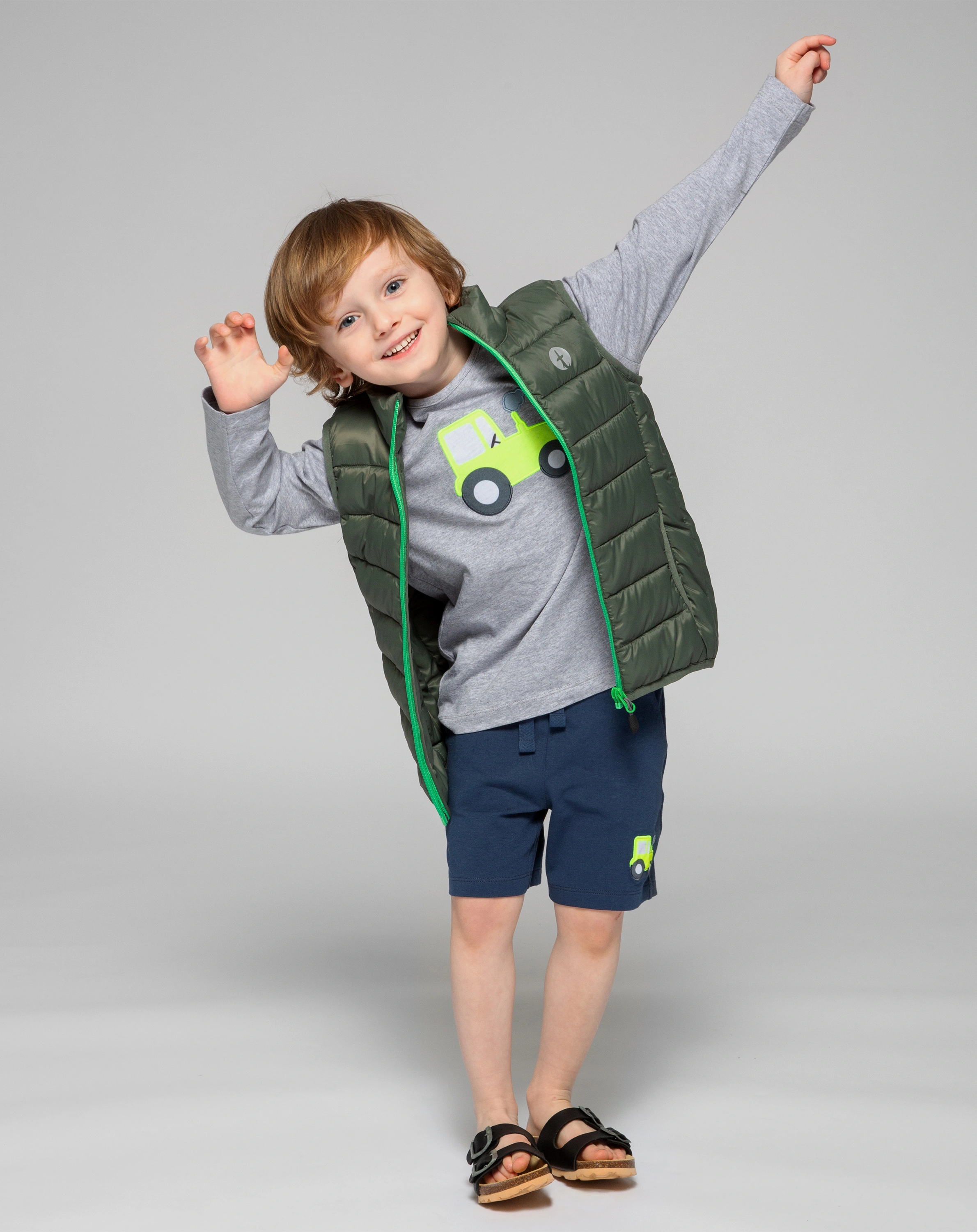 Langarmshirt TRAKTOR TOBI in grau