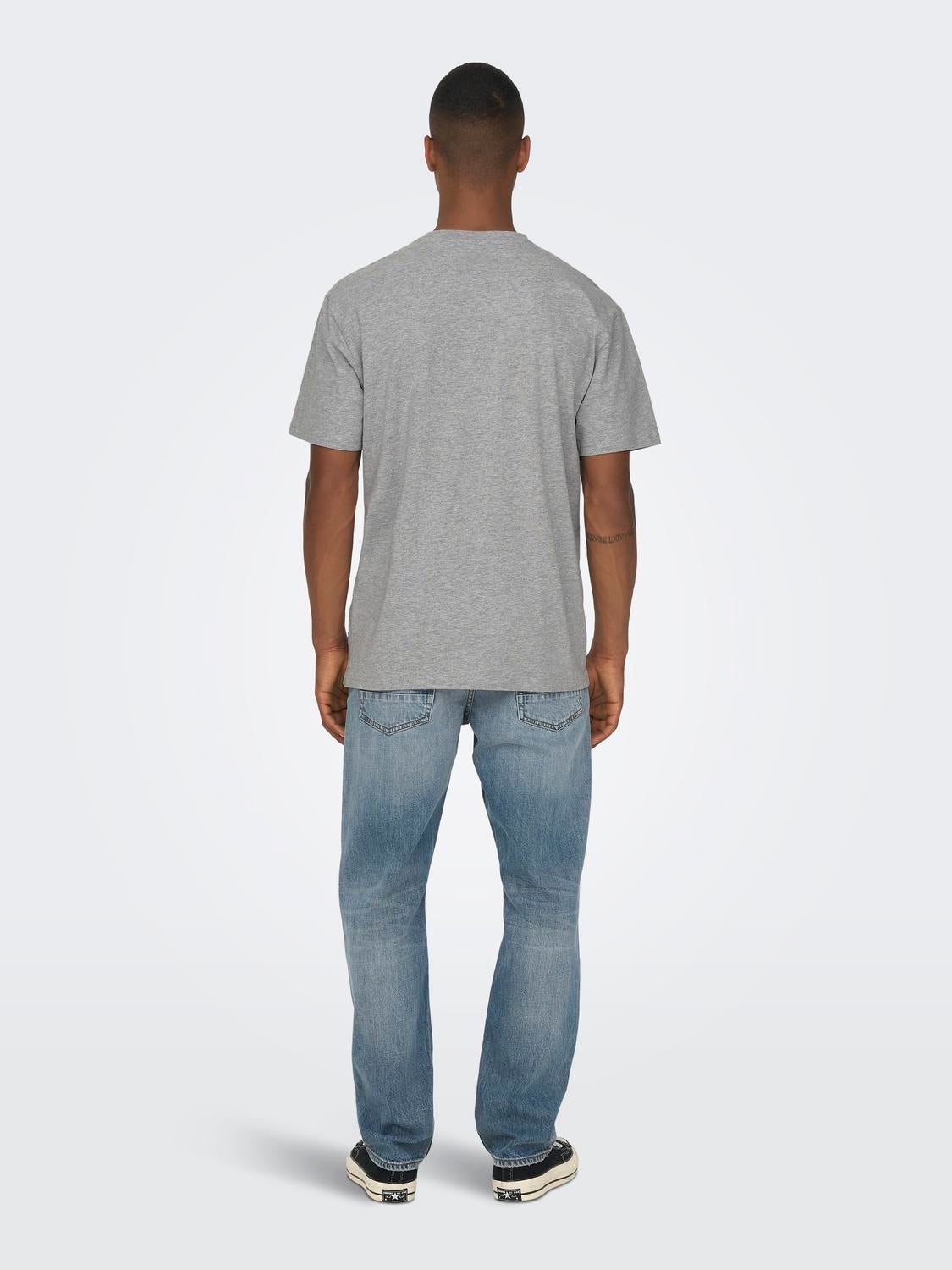 ONSFRED T-shirt Light Grey Melange