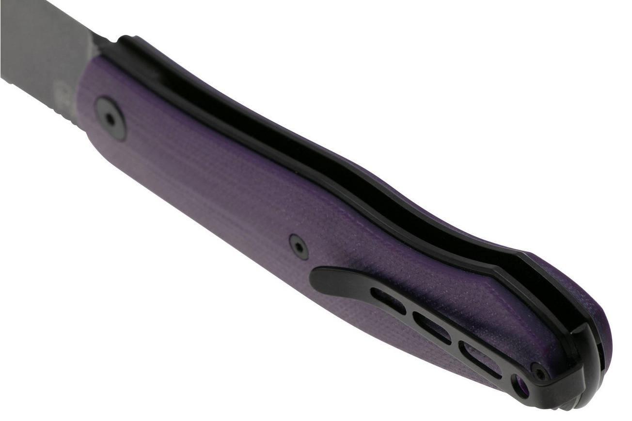 Real Steel Serenity 7681P Blackwashed, Purple G10, slipjoint zakmes, Ivan Braginets design