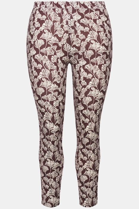 Leggings, Blätter, Zierknöpfe, Biobaumwolle
