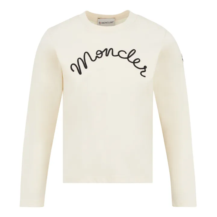 Moncler T-shirt Logo Manuscrit | Crème