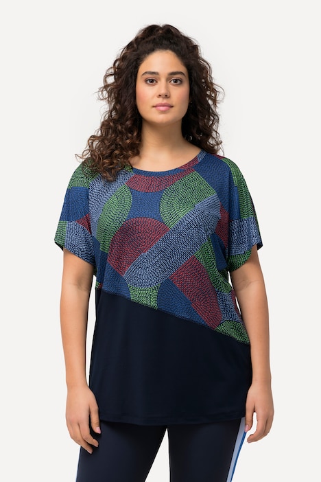 Funktionsshirt, oversized, Rundhals, Halbarm, recycelt