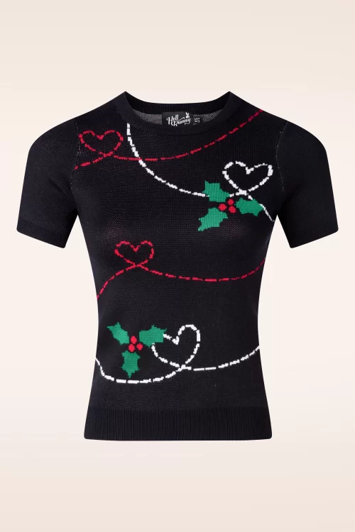 Bunny Angelica gebreide top in zwart