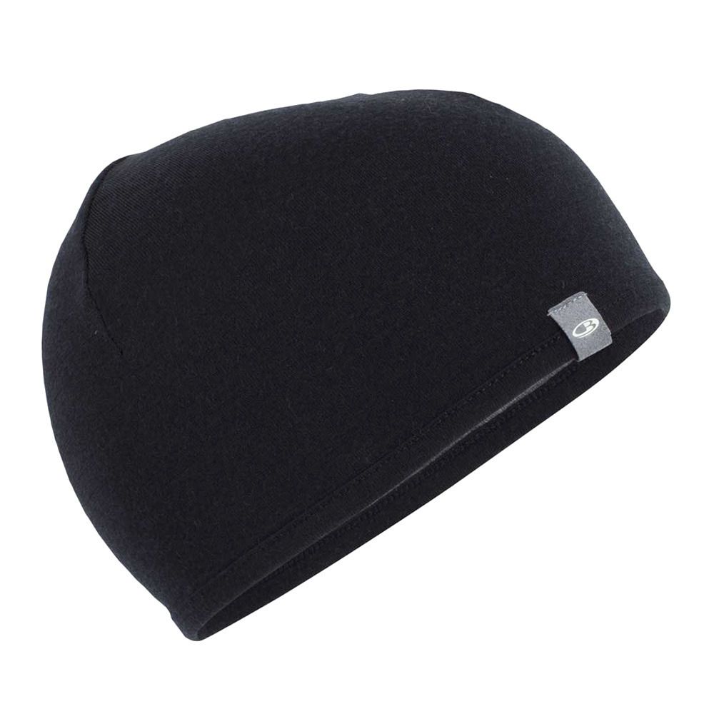 Icebreaker POCKET MERINO - Bonnet blakc/gritsone