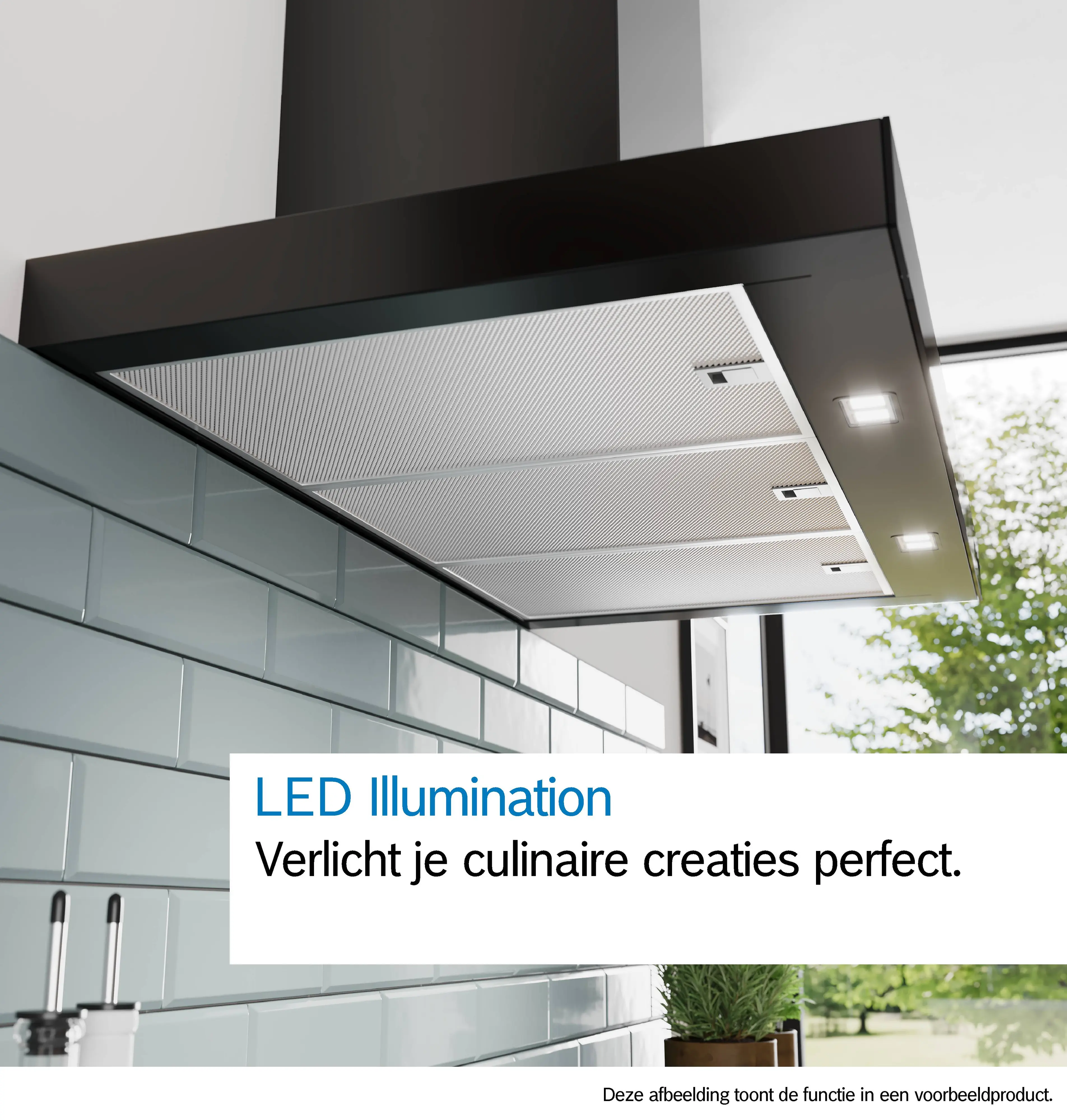 Serie 6 Wandschouwkap 60 cm Metaal-look