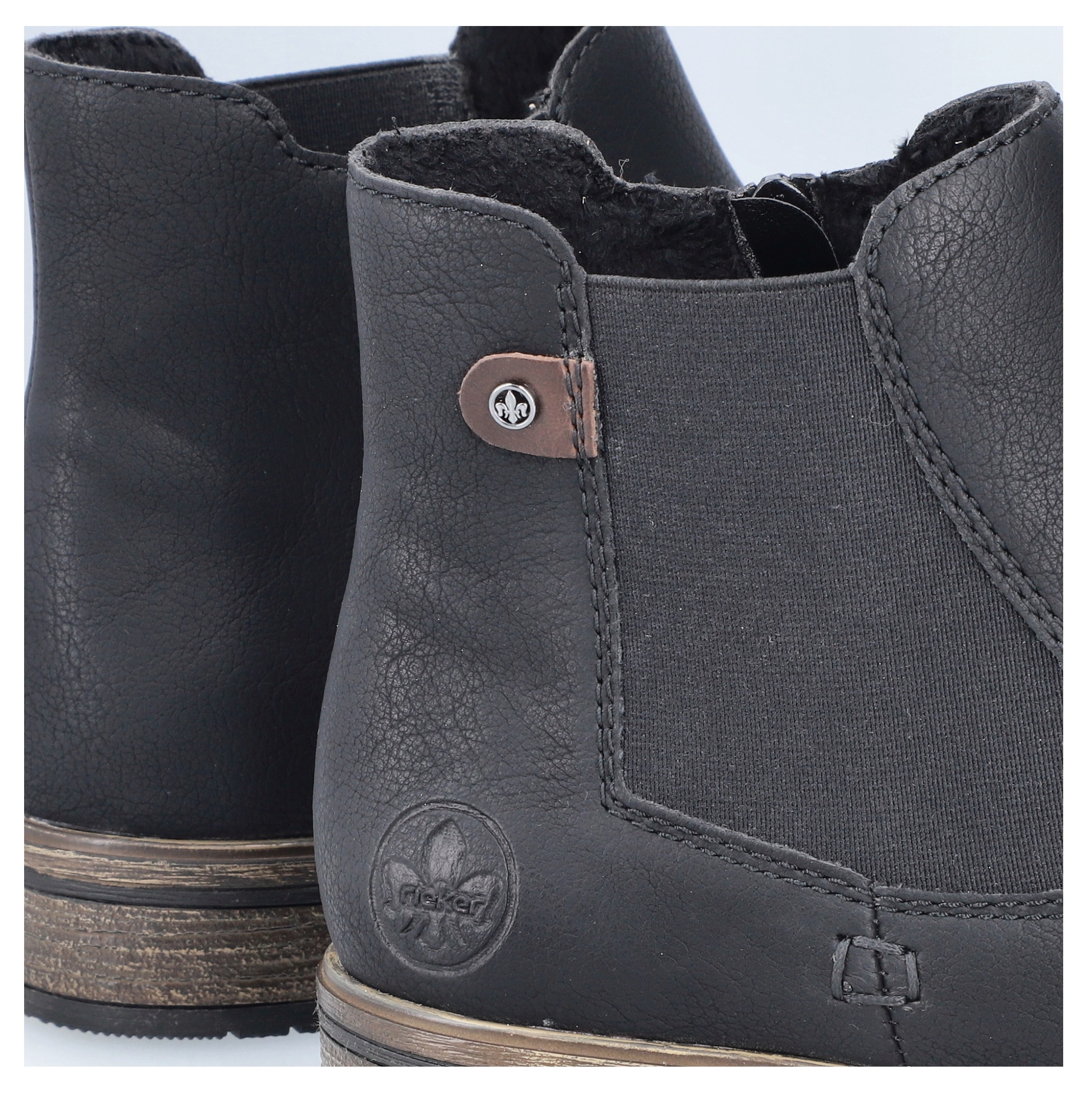 Rieker Chelseaboots  , Schlupfboots, Stiefelette, Blockabsatz, mit wärmendem Textilfutter