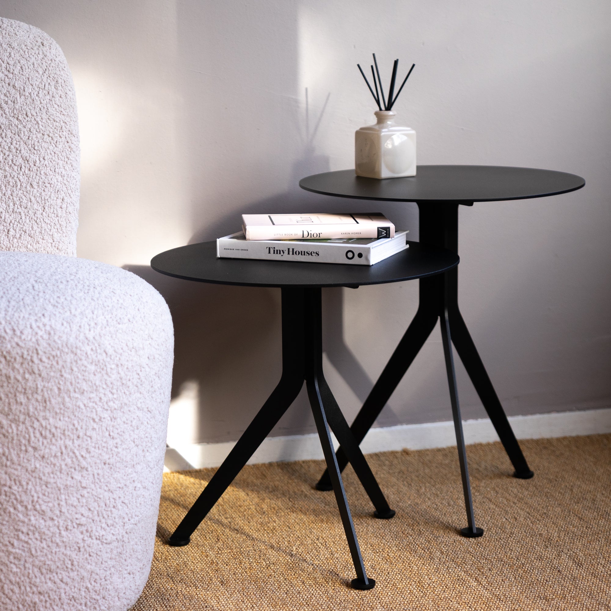 Spinder Design bijzettafel Daley Low - Zwart - Ã 38