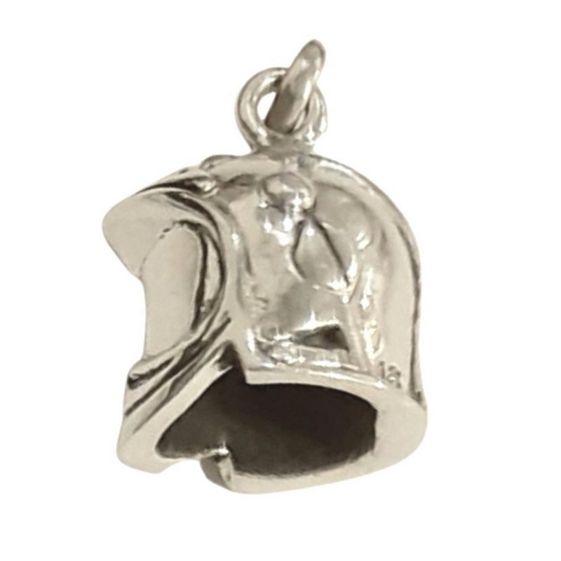 Pendentif Casque de Pompier en argent 925°/00 + chaîne